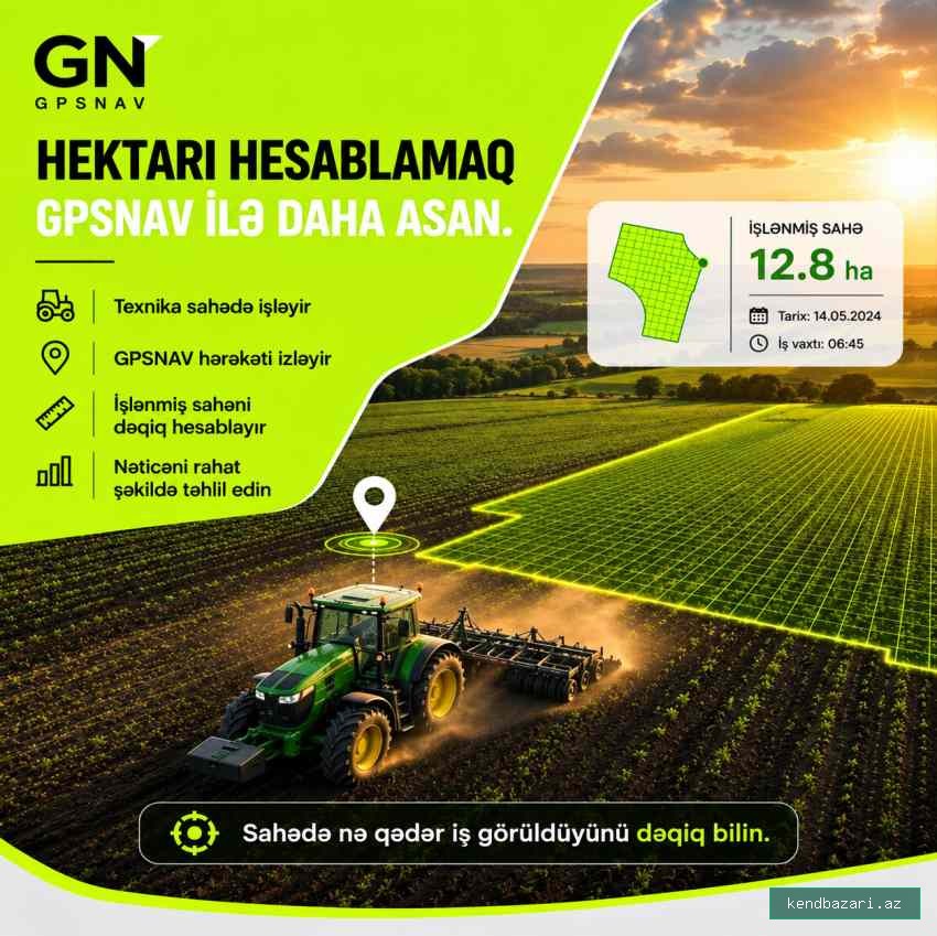 Kənd təsərrüfatı texnikaları üçün GPS izləmə sistemi